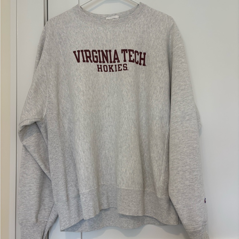 Champion Gray Crewneck Sweater Classic Design